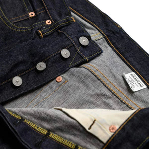 Sugar Cane 14.25oz vintage Japanese denim jeans with iron button and leather patch