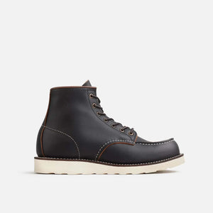 RED WING 8849 6-inch classic moc toe boot in black prairie leather with Traction Tred outsole