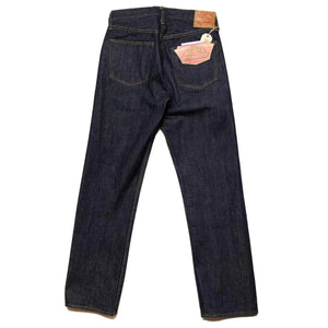 Sugar Cane 14.25oz denim jeans with vintage iron button and leather patch made in Japan