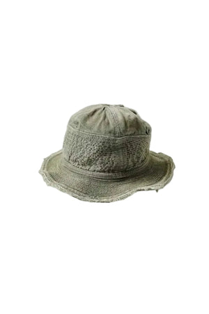 CHINO THE OLD MAN AND THE SEA Hat khaki cotton hand-distressed cinch back made in Japan