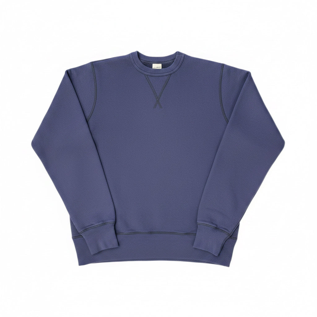 Buzz Rickson's Loopwheel Crewneck Sweatshirt in heavyweight cotton fleece with vintage military-inspired design and slow-knit Japanese craftsmanship