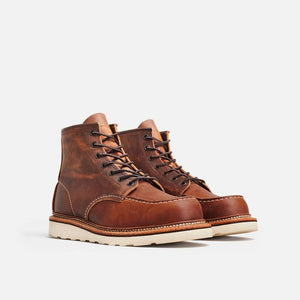 Red Wing Classic Moc men's 6-inch copper leather boot with moc toe and Traction Tred outsole