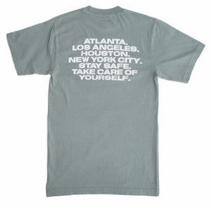 SOUL MODE JADE GREEN T-shirt, unisex relaxed fit, screen print back, durable USA cotton.