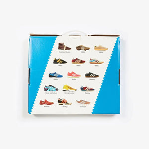 ADIDAS ARCHIVE book featuring iconic sneakers and collaborations with designers like Stella McCartney and Yohji Yamamoto.